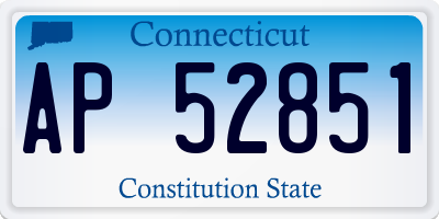 CT license plate AP52851