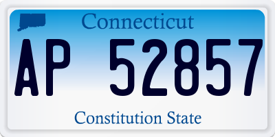 CT license plate AP52857