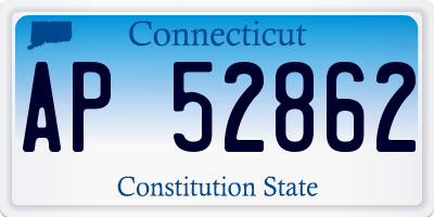 CT license plate AP52862