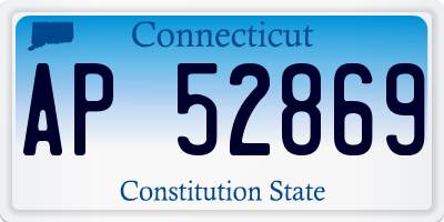 CT license plate AP52869