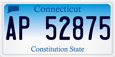 CT license plate AP52875
