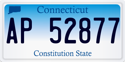 CT license plate AP52877