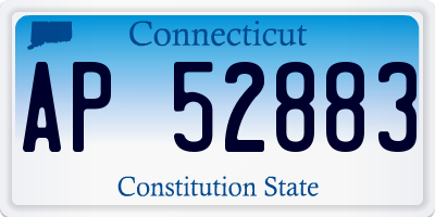 CT license plate AP52883