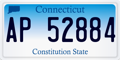 CT license plate AP52884
