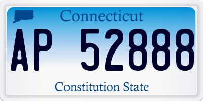 CT license plate AP52888