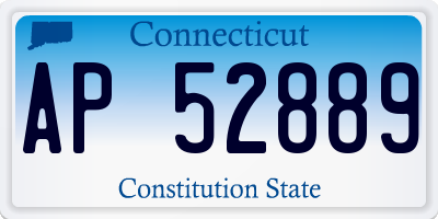 CT license plate AP52889