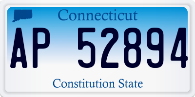 CT license plate AP52894
