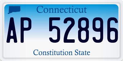 CT license plate AP52896