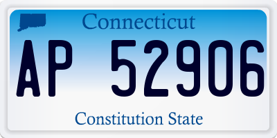 CT license plate AP52906
