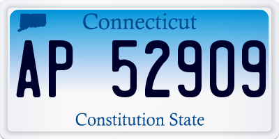 CT license plate AP52909