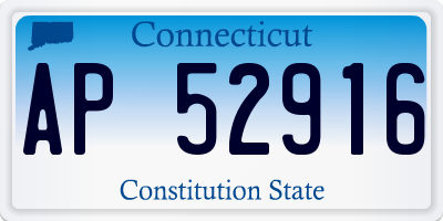 CT license plate AP52916