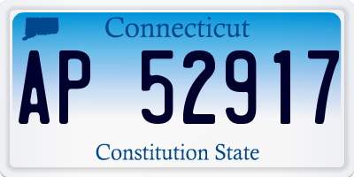 CT license plate AP52917