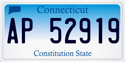 CT license plate AP52919