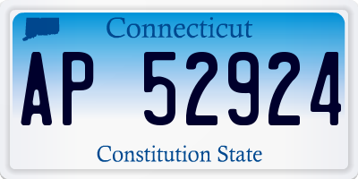 CT license plate AP52924