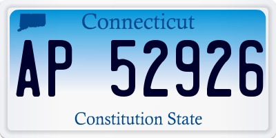 CT license plate AP52926