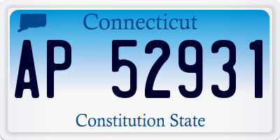CT license plate AP52931