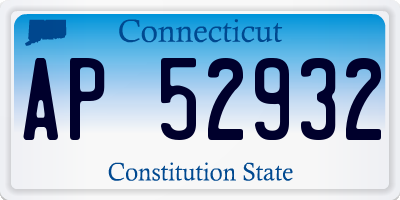 CT license plate AP52932