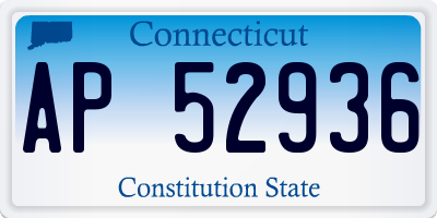 CT license plate AP52936