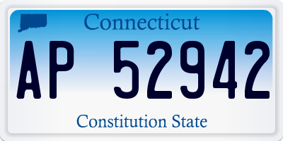 CT license plate AP52942
