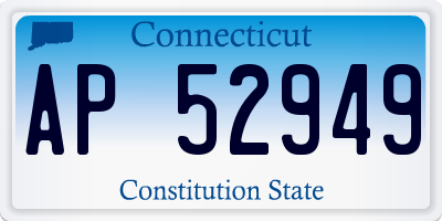 CT license plate AP52949