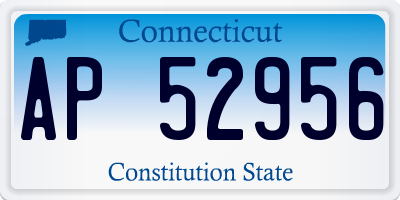 CT license plate AP52956