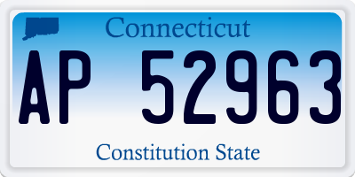 CT license plate AP52963