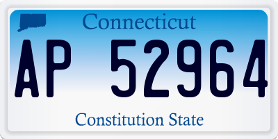 CT license plate AP52964