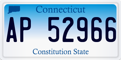 CT license plate AP52966