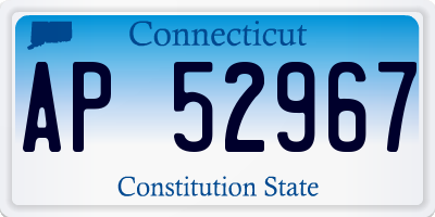 CT license plate AP52967