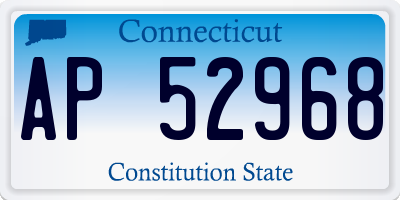 CT license plate AP52968