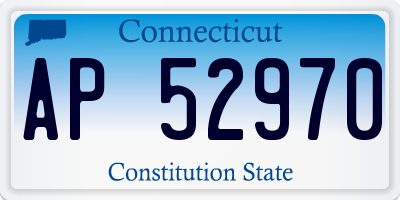 CT license plate AP52970