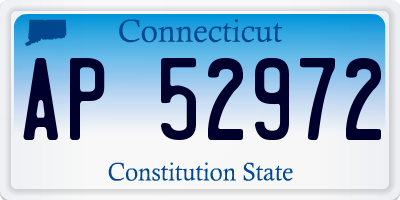CT license plate AP52972