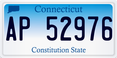CT license plate AP52976