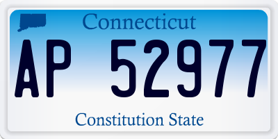 CT license plate AP52977