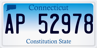 CT license plate AP52978