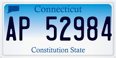 CT license plate AP52984