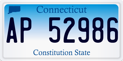 CT license plate AP52986