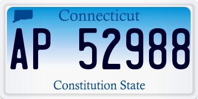 CT license plate AP52988