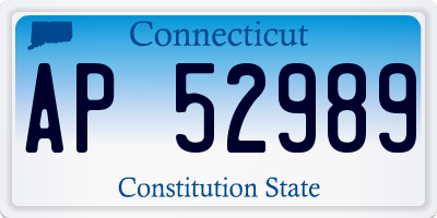 CT license plate AP52989
