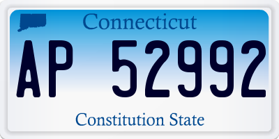 CT license plate AP52992