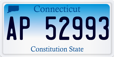 CT license plate AP52993