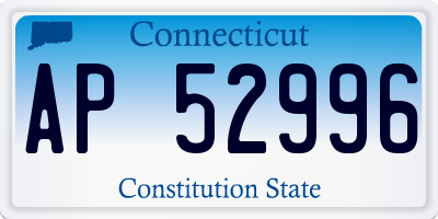 CT license plate AP52996