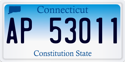 CT license plate AP53011