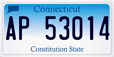 CT license plate AP53014