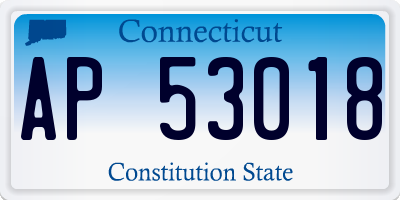 CT license plate AP53018