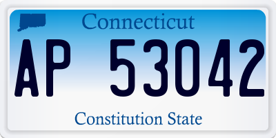 CT license plate AP53042