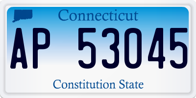 CT license plate AP53045