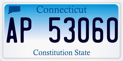 CT license plate AP53060
