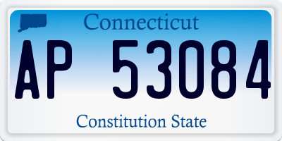 CT license plate AP53084