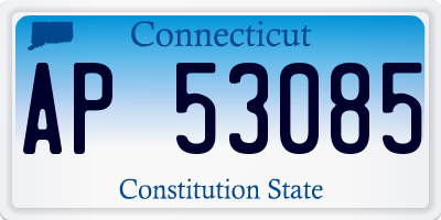 CT license plate AP53085